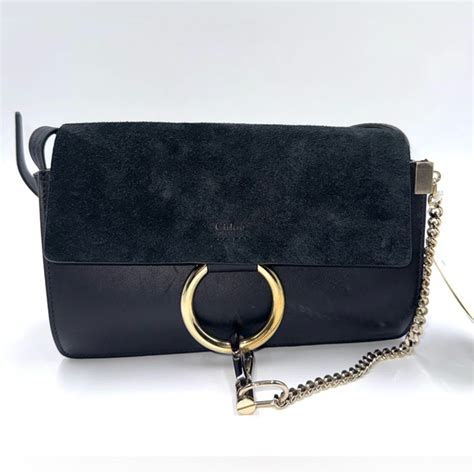 chloe small faye|Small Faye Leather & Suede Shoulder Bag .